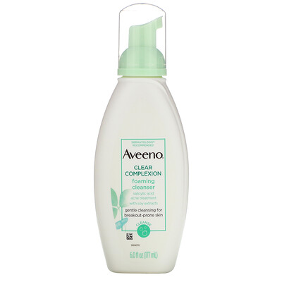 Aveeno Active Naturals, Clear Complexion, Foaming Cleanser, 6 fl oz
