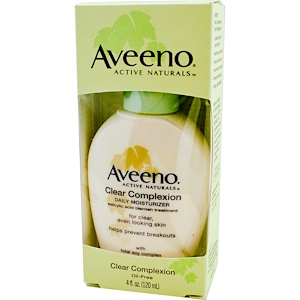 Купить Aveeno, Active Naturals, Clear Complexion, Daily Moisturizer, Pump, 4 fl oz  на IHerb