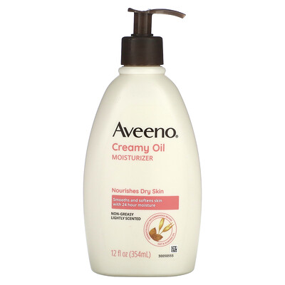 

Aveeno, Creamy Oil Moisturizer, Lightly Scented, 12 fl oz (354 ml)