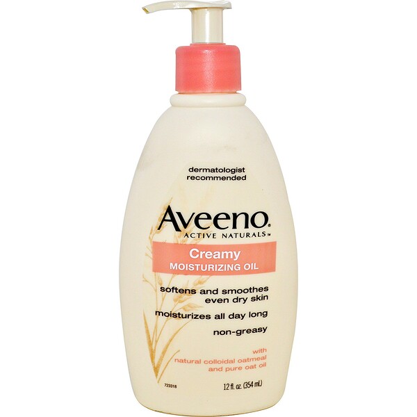 Aveeno, Active Naturals, Creamy Moisturizing Oil, 12 fl oz (354 ml) iHerb