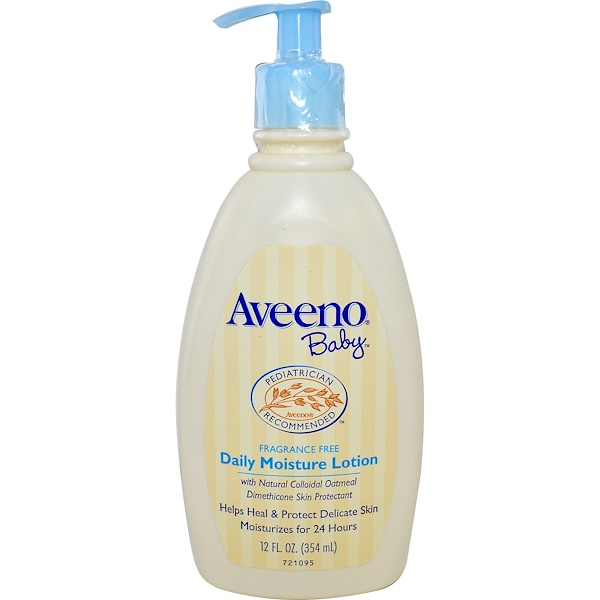 Aveeno, Baby, Daily Moisture Lotion, Fragrance Free, 12 fl oz (354 ml