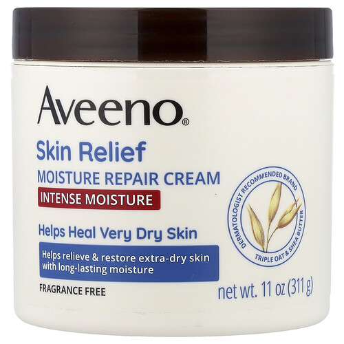 Aveeno Skin Relief Moisture Repair Cream, Fragrance Free, 11 oz (311 g)