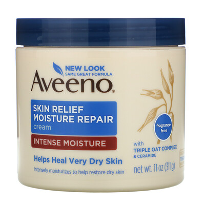 Aveeno Active Naturals, восстанавливающий увлажняющий крем для кожи, без ароматов, 311 г (11 унций)