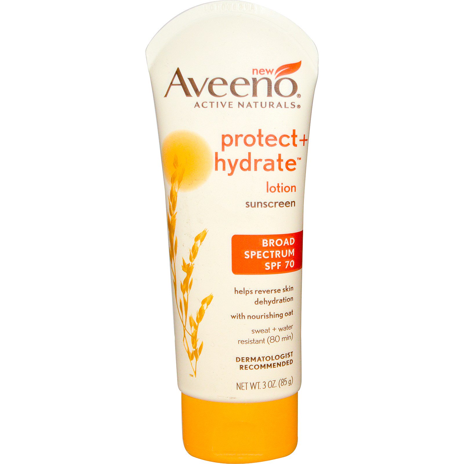 Image result for Aveeno Protect + Hydrate Lotion Sunscreen With Broad Spectrum SPF 70, 3 Oz