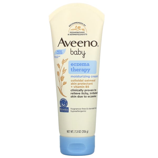 Aveeno‏, טיפול באקזמה לתינוקות, קרם לחות, 206 גרם (7.3 אונקיות)