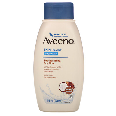Aveeno Skin Relief Gentle Scent Body Wash, Nourishing Coconut, 12 fl oz (354 ml)