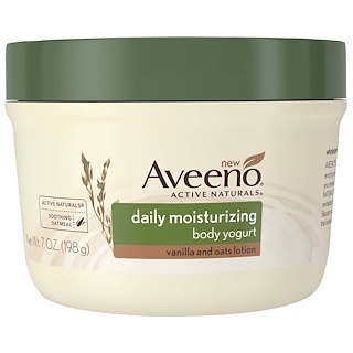 Aveeno, "Природные активные компоненты", увлажняющий йогурт для тела, для ежедневного использования, 7 жидких унций (198 г)