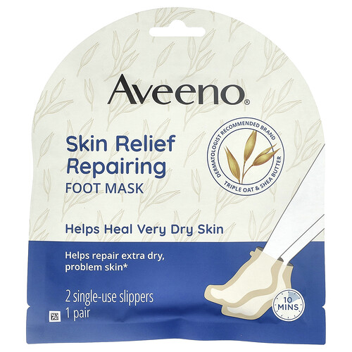 Aveeno Skin Relief Repairing Foot Mask, Fragrance Free, 1 Pair