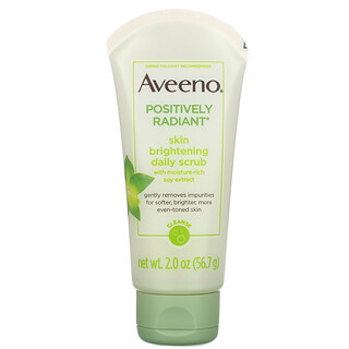 Aveeno, Positively Radiant 系列，皮肤洁白磨砂膏，2.0 盎司（56.7 克）