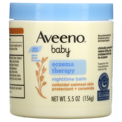 

Aveeno ночной бальзам для облегчения симптомов экземы у детей, без отдушки, 156 г (5,5 унции)