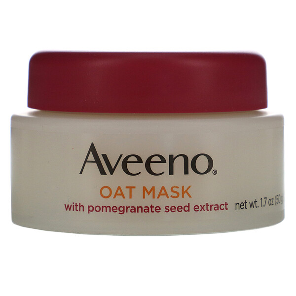 Aveeno, овсяная косметическая маска с экстрактом семян граната, для сияния кожи, 50 г (1,7 унции)
