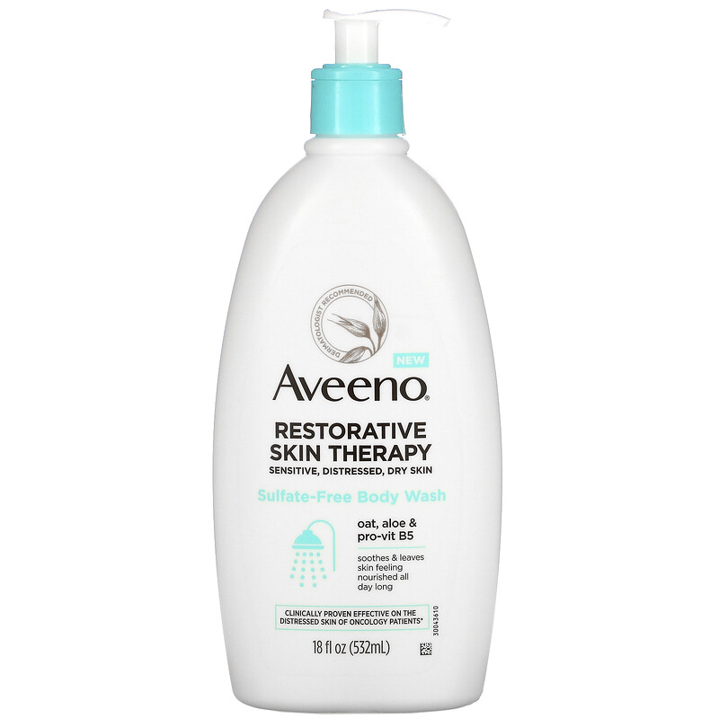 Aveeno, Restorative Skin Therapy, SulfateFree Body Wash, 18 fl oz (532