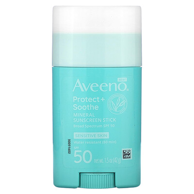 

Aveeno Минеральный солнцезащитный стик Protect + Soothe SPF 50 без отдушек 42 г (1 5 унции)