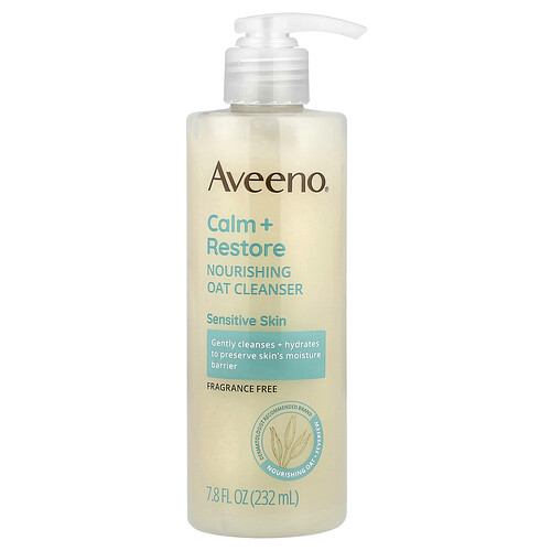 Aveeno, Calm + Restore, Reiniger mit pflegendem Hafer für empfindliche Haut, ohne Duftstoffe, 232 ml (7,8 fl. oz.)