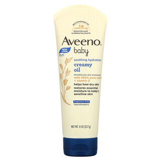 Aveeno, Baby, Успокаивающее увлажняющее сливочное масло, без отдушек, 8 унций (227 г)