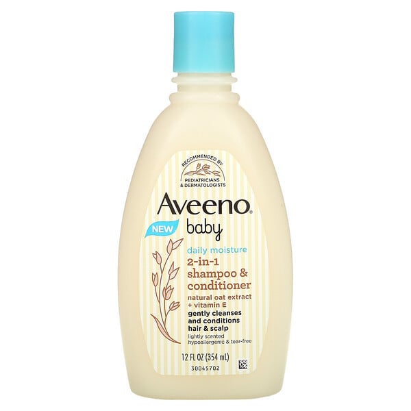 Aveeno‏, Baby, Daily Moisture 2-in-1 Shampoo & Conditioner, 12 fl oz (354 ml)
