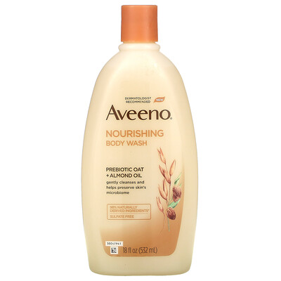 

Aveeno, Nourishing Body Wash, Prebiotic Oat + Almond Oil, 18 fl oz (532 ml)