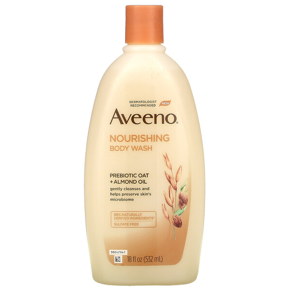 Aveeno, Nourishing Body Wash, Prebiotic Oat + Almond Oil, 18 fl oz (532 ml)