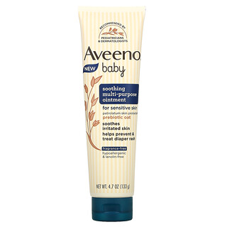 Aveeno, Baby, Soothing Multi-Purpose Ointment, beruhigende Mehrzweck-Salbe für Babys, ohne Duftstoffe, 133 g (4,7 oz.)