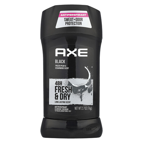 Axe 48H Fresh & Dry, Antiperspirant, Black, Frozen Pear & Cedarwood, 2.7 oz (76 g)