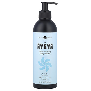 Ayeya, Moisturising Body Wash, Fragrance-Free, 12 fl oz (354 ml)