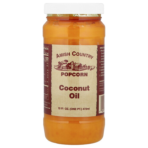 Amish Country Popcorn Coconut Oil, 15 fl oz (472 ml)