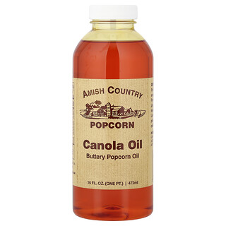 Amish Country Popcorn, Buttery Popcorn Oil, Canola Oil, 16 fl oz (472 ml)