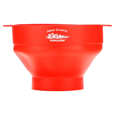 Product Image for Amish Country Popcorn, Silicone Microwave Popcorn Popper, Red, 4 Pieces
