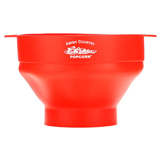 Amish Country Popcorn, Popper Popcorn Microwave Silikon, Merah, 4 Buah