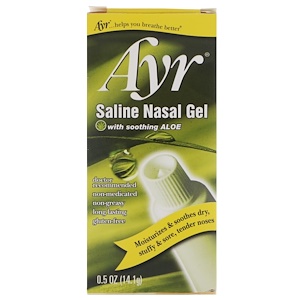 AYR, Saline Nasal Gel, With Soothing Aloe, 0.5 oz (14.1 g) отзывы