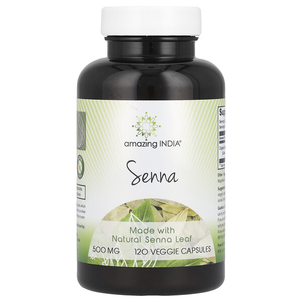 Amazing India Senna , 500 mg , 120 Veggie Capsules