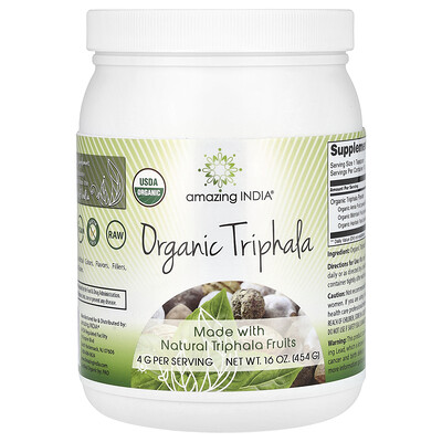 Amazing India, Triphala orgánica, 454 g (16 oz)