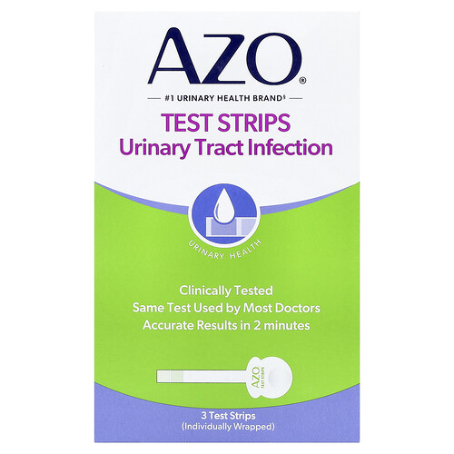AZO, Test Strips, Urinary Tract Infection Test, 3 Testing Strips