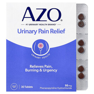 AZO, Urinary Pain Relief, 95 mg, 30 Tablets