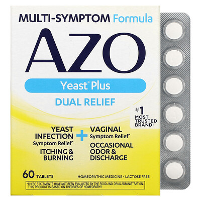 

Azo, Yeast Plus, 60 Tablets