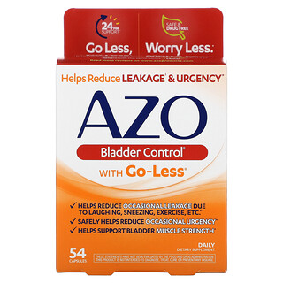 Azo, Bladder Control with Go-Less, 54캡슐