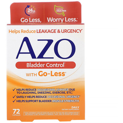 Azo Bladder Control с Go-Less, 72 капсулы