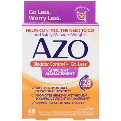 Azo Bladder Control with Go-Less & Weight Management, 48 Capsules