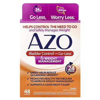 AZO, Go-Less®（ゴー-レス）配合、Bladder Control®＆Weight Management、48粒
