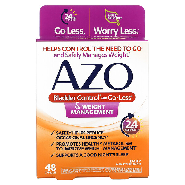 Azo, Bladder Control with GoLess & Weight Management, 48 Capsules