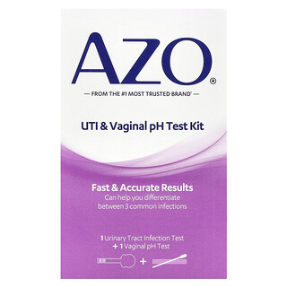 AZO, Kit para la prueba de pH vaginal y para las infecciones de las vías urinarias, Kit de 2 piezas