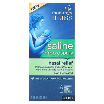 

Mommy's Bliss Saline Drops/Spray Nasal Relief All Ages 1 fl oz (30 ml)