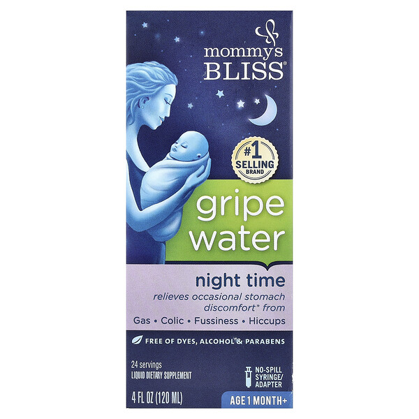 Mommy's Bliss Gripe Water, Night Time, Age 1 Month+, 4 fl oz (120 ml)