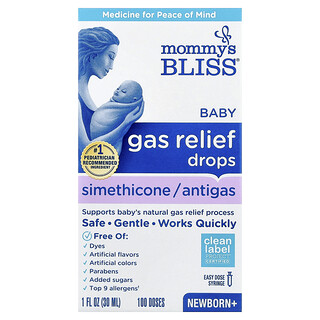 Mommy's Bliss, Picături pentru ameliorarea gazelor la bebeluși, Nou-născuți+, 30 ml