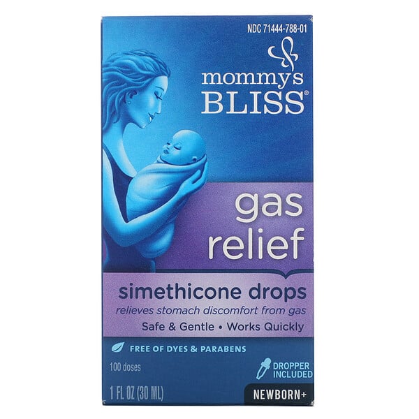 Mommy's Bliss, средство от дискомфорта при газообразовании, симетиконовые капли, от рождения, 30 мл (1 жидк. унция)
