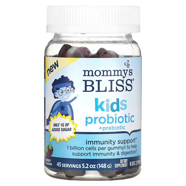 Mommy's Bliss‏, Kids Probiotic + Prebiotic, 2 Years+, Berry, 45 Gummies