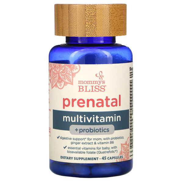 Mommy's Bliss‏, Prenatal Multivitamin + Probiotics, 45 Capsules