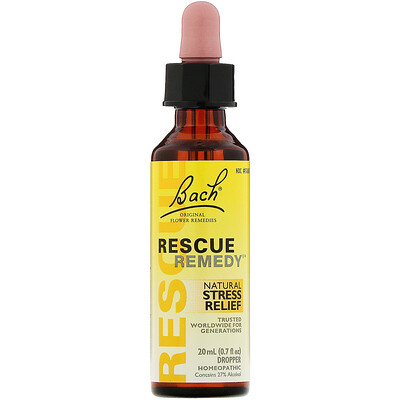 

Bach Original Flower Remedies Rescue Remedy Natural Stress Relief 0.7 fl oz (20 ml)