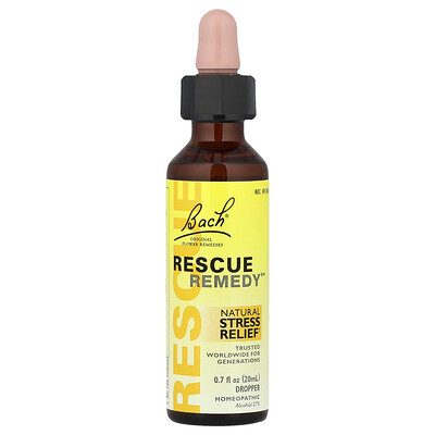 Product Image for Bach, Original Flower Remedies, Rescue Remedy , Natural Stress Relief, 0.7 fl oz (20 ml)