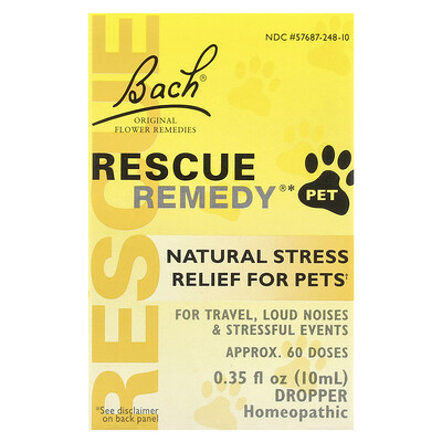 Product Image for Bach, Rescue Remedy Pet, Natural Stress Relief For Pets, 0.35 fl oz (10 ml)
